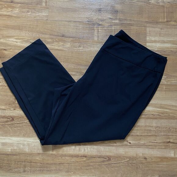 SLIM-SATION Multiples Women's 22W Black High Rise Straight Slimming Ankle Pants - Picture 13 of 13